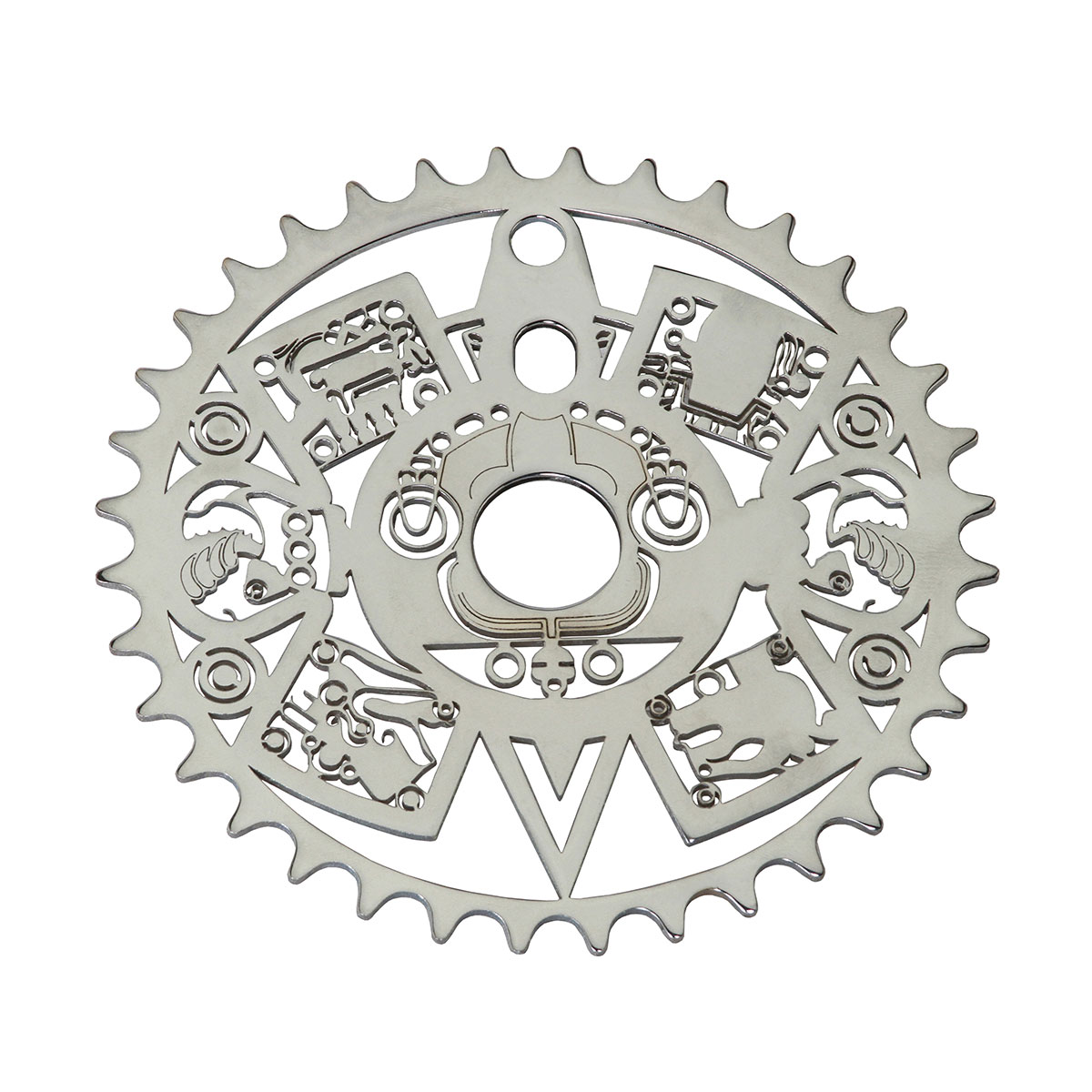 Lowrider Aztec Steel Chainring 1/2 X 1/8 36t Chrome.